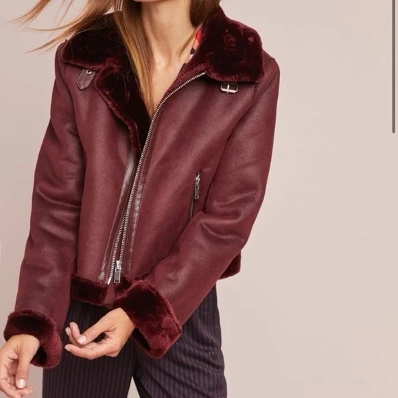 Anthropologie Jackets & Blazers - Anthropologie ETT:TWA Vegan Fur and Leather Moto Jacket